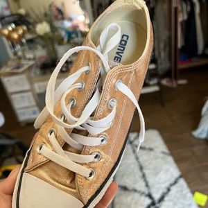 Pink Chrome Converse Shoes